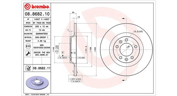 MAGNETI MARELLI Тормозной диск 360406041500